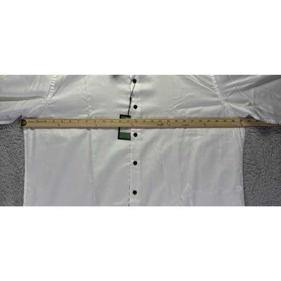 Men's Tiglio 3X White Button Down Sport Slim Fit Shirt Long Slv Flip Cuff NWT - Picture 9 of 13